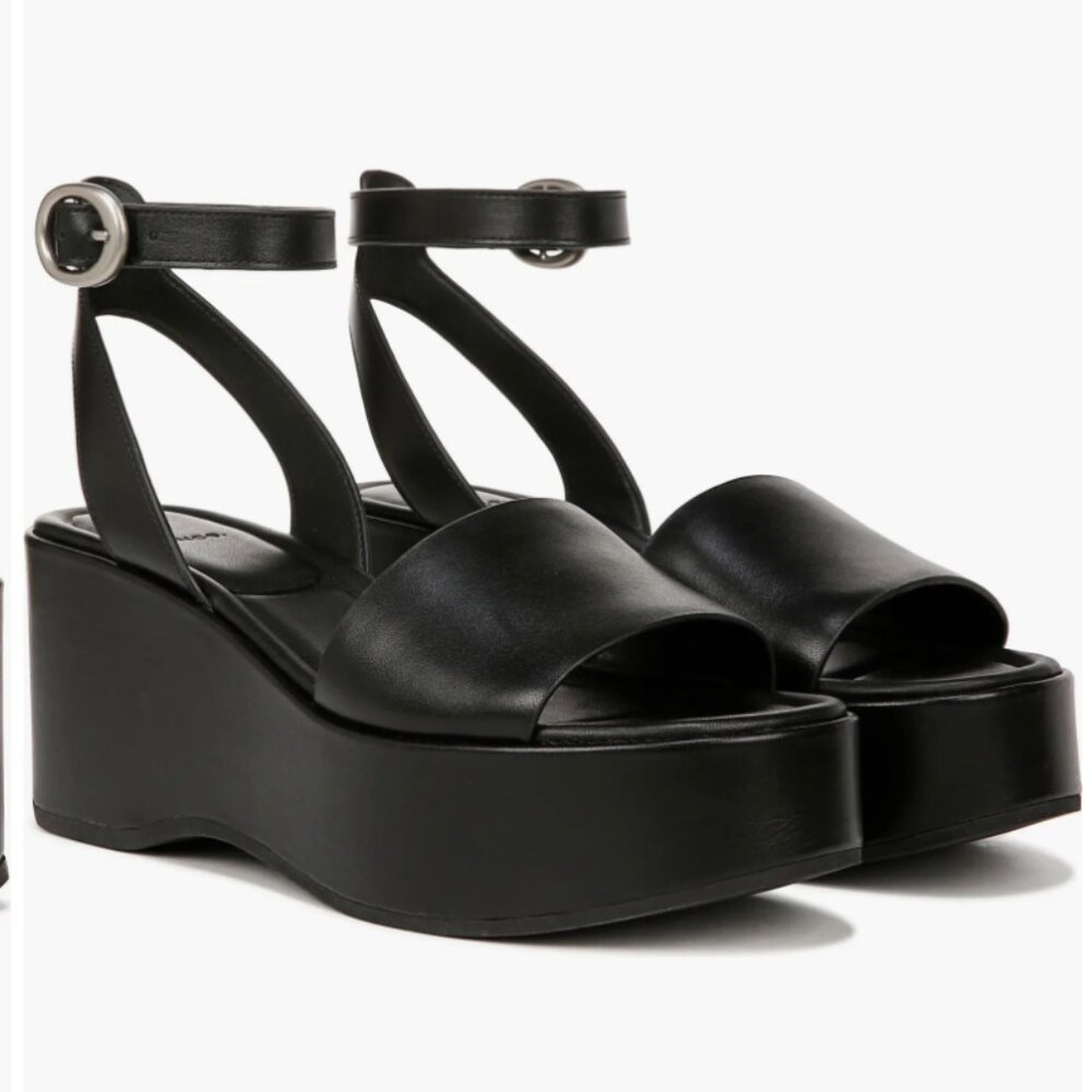 Vince Phillipa Platform Sandal - Black - Size 7